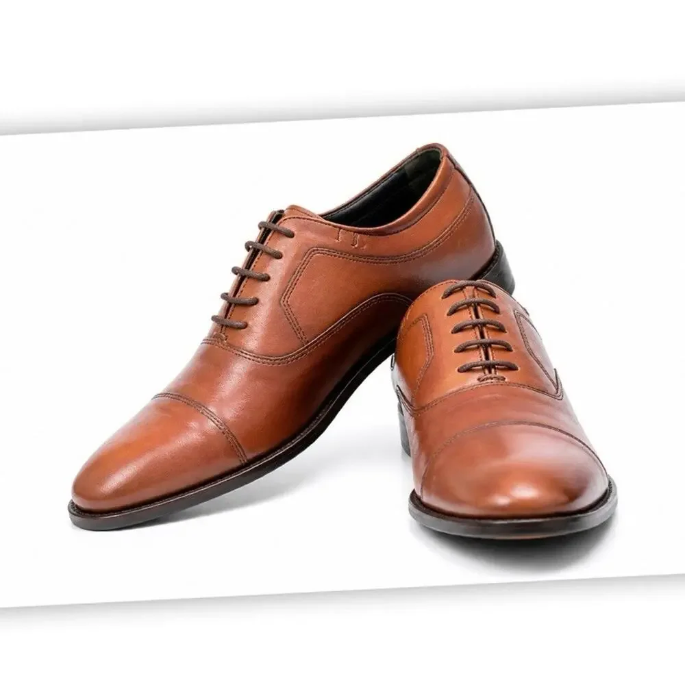 J. Murphy by Johnston & Murphy Brown Leather Oxford Dress Shoes 12W 59-11566
